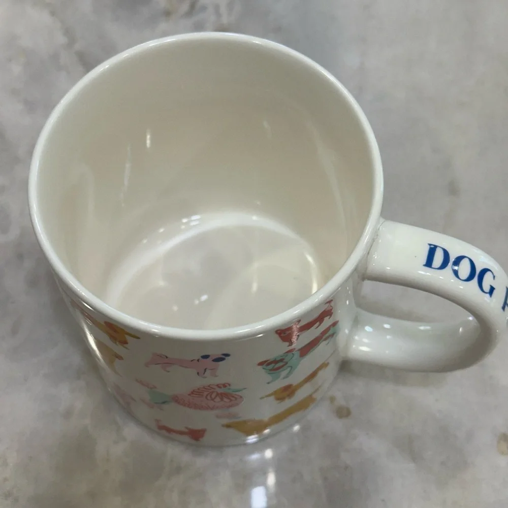 Park Lane White Ceramic Dog Pattern Mug with Multicolor Dogs
